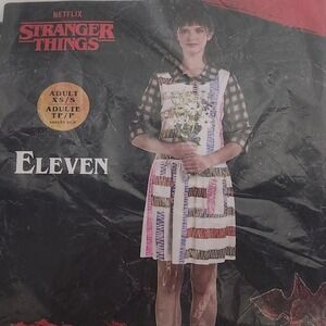 Stranger Things Eleven Costume Adult XS/S Dress Netflix Halloween Cosplay